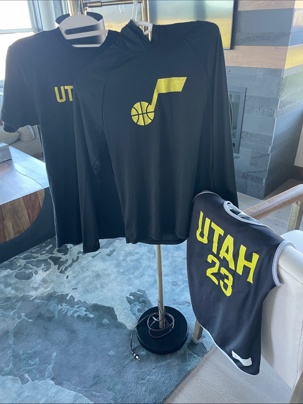 Utah Jazz Kids Black & Yellow Basketball Hoodie and other items